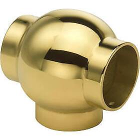 00-704 Lavi Industries 00-704/2 Ball Tee For 2 Inch Tubing Polished Brass