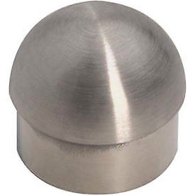 44-602 Lavi Industries 44-602/1h Half Ball End Cap For 1.5 Inch Tubing Satin Stainless Steel