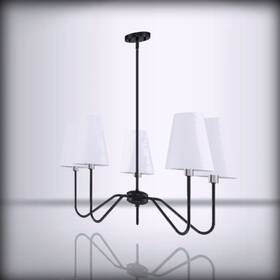 3374d503st Leading Lighting 5 Light Black Chandelier Fixture For Classic Chandeliers Brushed Li