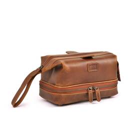 Leather Village 906166962942 Genuine Dopp Kit Large Travel Toiletry Bag With