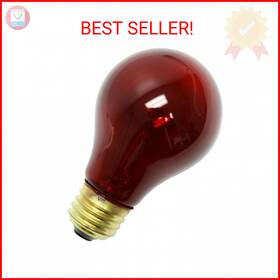 Ledvance Llc 11712 Sylvania Red Light Bulb Incandescent 25 Watt 1 Pack - A19 E26 Medium Base Colore