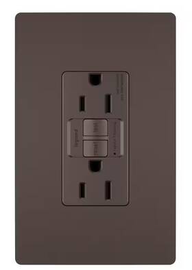 1597trwpdb Legrand 15 Amp 125-volt Tamper Resistant Gfci Outlet And Wall Plate Dark Bronze