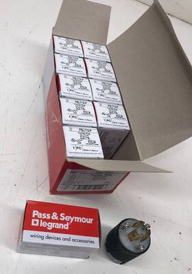 Psl715p Legrand Lot Of 10 Turnlok 15 Amp 277v Nema L7-15p Locking Plug