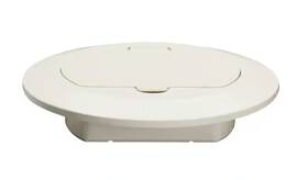 Tm1542trla Legrand Pass And Seymour Slater Round Thermoplastic Floor Box Cover Light Almond