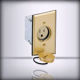 5249-tfb Leviton - 1-gang Single Receptacle Floor Box Assembly Tamper-resistant