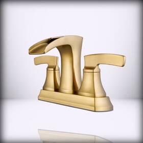 Mp106-bg Lexdale Sanitary Ware Waterfall - Brushed Gold Faucet For Bathroom Sink 3 Hole D-brushed