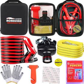 Gjb-34 Lianxin Car Roadside Emergency Kit With Jumper Cables Automotive Safety Roadsid