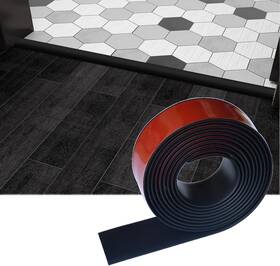 0001 Libth Bd Floor Transition Strip Self Adhesive Vinyl Edge 4cm 3.3ft Black