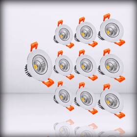 Hkdxb-3w-pw-ys-10p Lightingwill 2inch - Led Dimmable Downlight For Daylight White Silver Trim 10