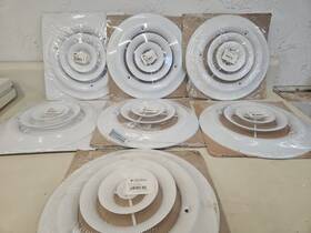 039613 Lima Airmate White 6 Inch Ceiling Diffusers. Lot Of 7. Gb8