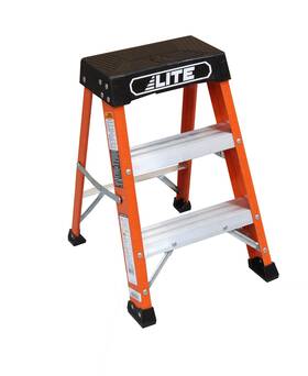 Lp-3011-02 Lite 2-foot Fiberglass Step Stool Industrial 300-pound Load Capacity Type I