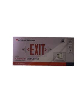 Lithonia Lighting 197590389667 120-277-volt Led White And Red/green Exit Emergency Combo