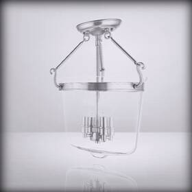 50485-91 Livex Lighting - For Americana 4 Light Ceiling Mount From Brushed Nicke