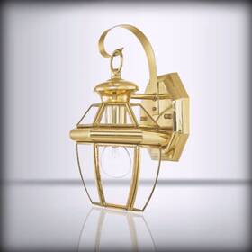 Livex Lighting 847284000421 2051-02 For Monterey 1 Light Outdoor Polished Brass Finish