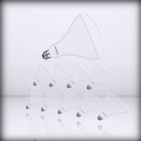 Br40 Lr31880 Luxrite - Led Light Bulbs 85w Equi 2700k Warm White 10 Count Pack Of 1