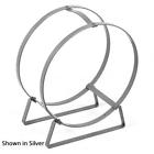 Lr34sh Enclume Silver Hammered Hoop Firewood Rack With Handle 606155009419