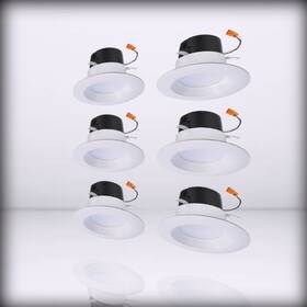 Lt460wh6930r-6pk 080083911288 Halo 4 - Inch Recessed Led Can Light Retrofit Ceiling And Shower Standard