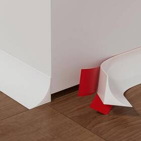 Dst-1500 Luluya 79ftft Flexible Quarter Round Molding - Self Adhesive Corner Trim White