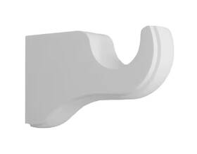 138sbktwh Lumi Home Furnishings Single 4 Inch Projection Curtain Rod Bracket Set Of 2
