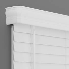 28-4001-001 Lumino 2 Inch Cordless Faux Wood Blinds - 23.00 W X 64 L White Room Darkeni