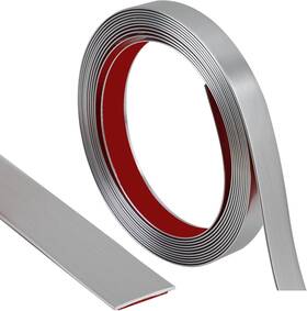 P10-lsy-5m Lunghaa Peel And Stick Finish Molding Trim Flexible 16.4ft X 0.4in Brushed Silver