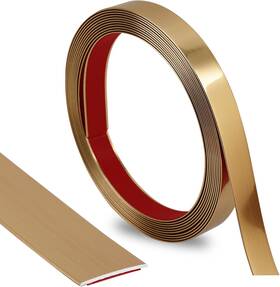 P20-lsj-5m Lunghaa Peel And Stick Finish Molding Trim Flexible 16.4ft X 0.8in Brushed Gold