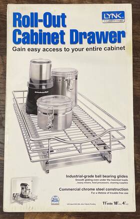 401118ds Lynk Professional Whitmor Sliding Chrome Cabinet Organizer