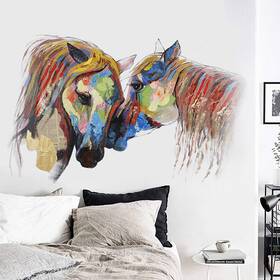 M Achoose B08qgm5nds Colorful Horse Wall Decals Peel And Stick Removable Decal Stickers