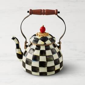 3935686 Mackenzie-childs Courtly Check Tea Kettle