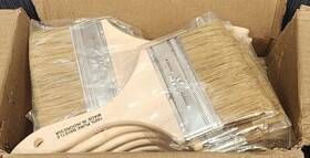 236-s Magnolia Lot Of 12 X Brush 4 Inch Single Thick Paintbrushes Indonesia