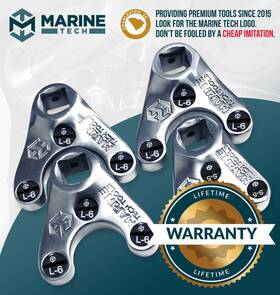 K1002 Marine Tech Tools Mercury Trim/tilt Pin Wrench Set 40mm 42mm 46mm And 31mm