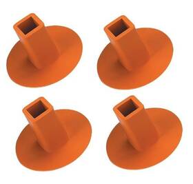 Markwort 016562001423 4 Pack Ground Receptacle Rubber Base Plugs - Orange