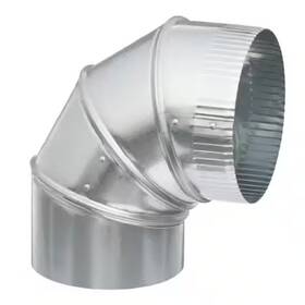 2690e8 Master Flow Gaf 8 Inch 90-degree Round Adjustable Elbow 30 Gauge Galvanized Steel