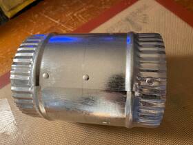 911395 Master Flow Riveted Galvanized Steel Duct Connector 4 Inch D X 6 L Fc4 Crimped Ends