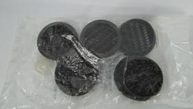 Plb-100 Maurice Franklin Louver Co. Lot 2 Inch Round Brown Plastic Louvers With Screen Grid 6 Bags 36 Pieces