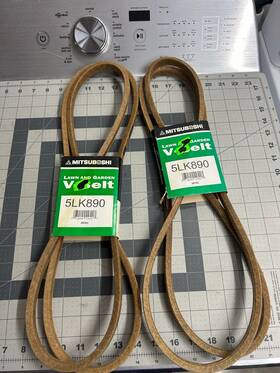 5lk890 Mbl 2-pack Mitsuboshi V-belt Agricultural 5l Section 21/32 Inch X 89 3/8 H