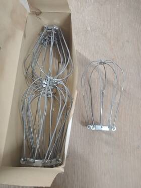 2200-2200-a Mcgill Lot Of 5 Gripon Wire Lamp Guard 1-1/2 Inch Collar Diameter New