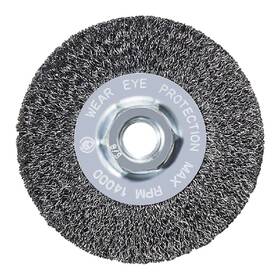 187010 Mercer Industries - 4 Inch X 1/2 5/8 -11 Crimped Wire Wheel .014 Carbon Steel
