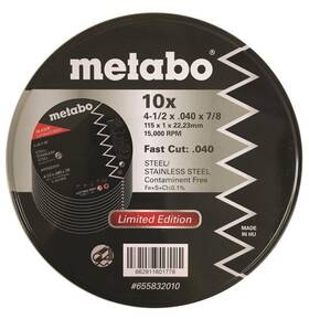 655832010 Metabo - Application Steel/stainless Steel Slicer Wheel Promo Tin 4.5 Inch