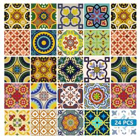 B01bkv66a0 Mi Alma Backsplash Tile Stickers 24 Pc Set Traditional Talavera Tiles