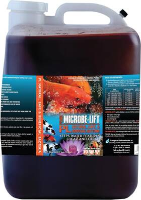 10plx5g Microbe-lift Pl Pond Bacteria And Outdoor Water Garden 5 Gallons Brown
