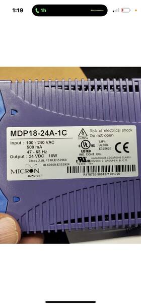 Mdp18-24a-1c Micron New 100-240vac 0.5a