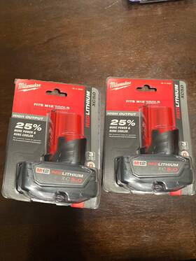 48-11-2460 Milwauke 48112450 5.0ah For 12volt Extended Capacity High Output M12