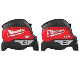 Milwaukee 882346320833 16ft Magnetic Tape Measure 2-pack