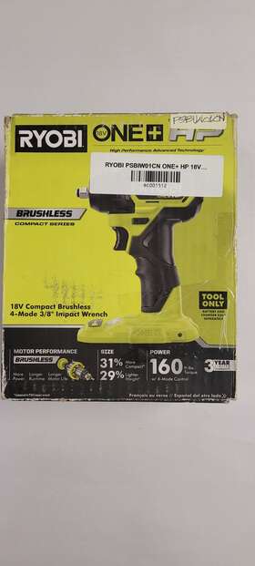 Psbiw01b Milwaukee #psbiw01b Ryobi 18v Compact Brushless 4-mode 3/8 Inch Wrench Tool Only