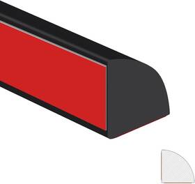 M0073-1m Minsezhi Flexible Quarter Round Molding Trim Self 1m/39in Black
