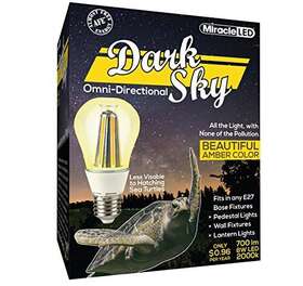 604588 Miracle Led 041898982214 Miracleled Omni-directional Un-edison 3w Dark Sky Bulb Amber