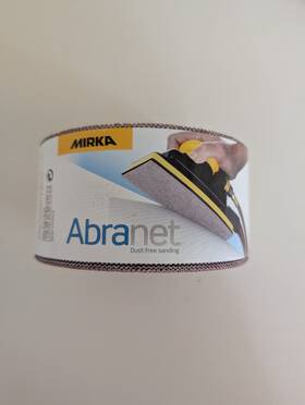 9a-570-080 Mirka Abrasives Abranet 2-3/4 Inch X 10yd Mesh Grip Roll