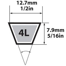 Mitsuboshi 4l660a Fhp4l660 General Utility V-belt 0.5 Inch W X 66 L For Fractional H