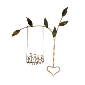Mnaoczp482hx1cdo Mnaocz Mnaoczp482hx1cdo--4 Farmhouse Wall Hangings Decor 11.8in Rustic Iron Art Couple On Swings De